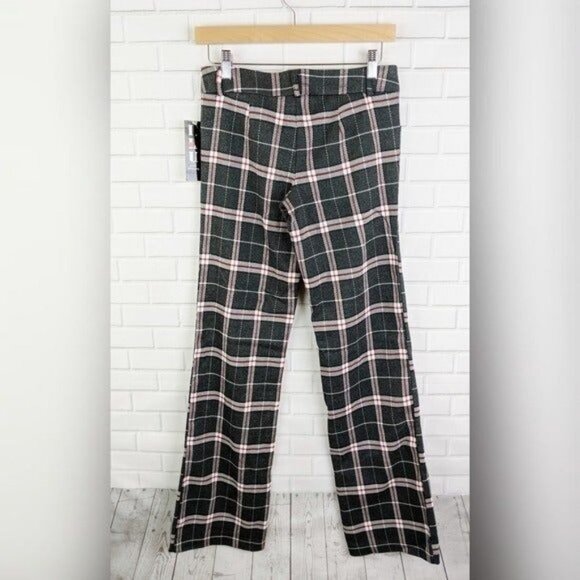 I. ❤️ U. I Heart U Grey Red Cream Plaid Dress Pants Slacks Women's Juniors 1 - Picture 2 of 4